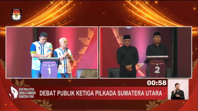 Debat Publik Ke-3 Calon Gubsu & Wakil Berlangsung Di Tiara Convention Center Tentang Sinergi Pembangunan