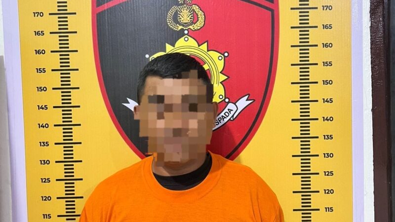 Tim Opsnal Sat Reskrim Polres Sergai IPDA IBNU IRSADY, S.Tr.K Berhasil Mengamankan  Seorang laki-laki an. R di Warung Kopi Agus Yang Berada Dsn. III Betung Desa.Silau Rakyat Kec.Sei Rampah