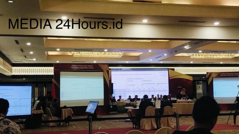 KPU SUMUT Gelar Rapat Pleno Rekapitulasi Tingkat Provinsi Sumut 2024 Di Emerald Garden