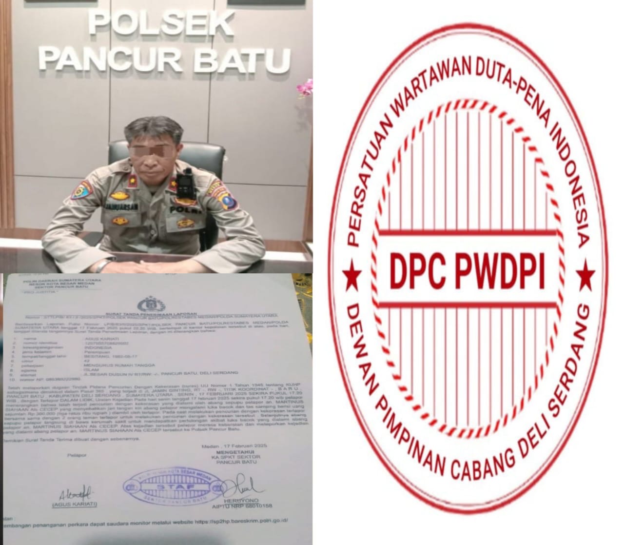 Ketua DPC PWDPI Deli Serdang Ungkap Banyak Laporan yang tidak Diproses oleh Polsek Pancur Batu