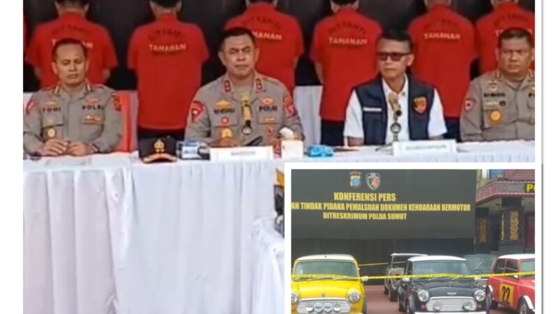 Polda Sumut Bongkar Sindikat Pemalsuan Dokumen Kendaraan Antarprovinsi, 26 Kendaraan Disita