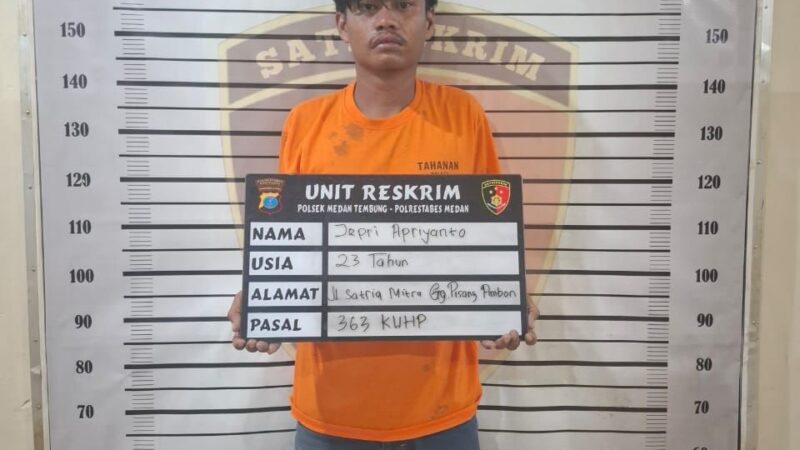 Tim Unit Res Polsek Medan Tembung Ringkus Pelaku Curanmor