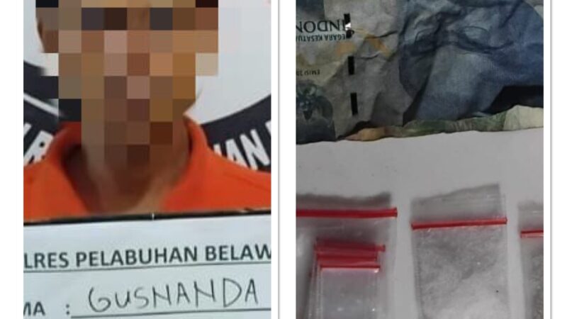Pengedar Shabu Diciduk Sat Narkoba Polres Pelabuhan Belawan Saat Menunggu Pembeli*