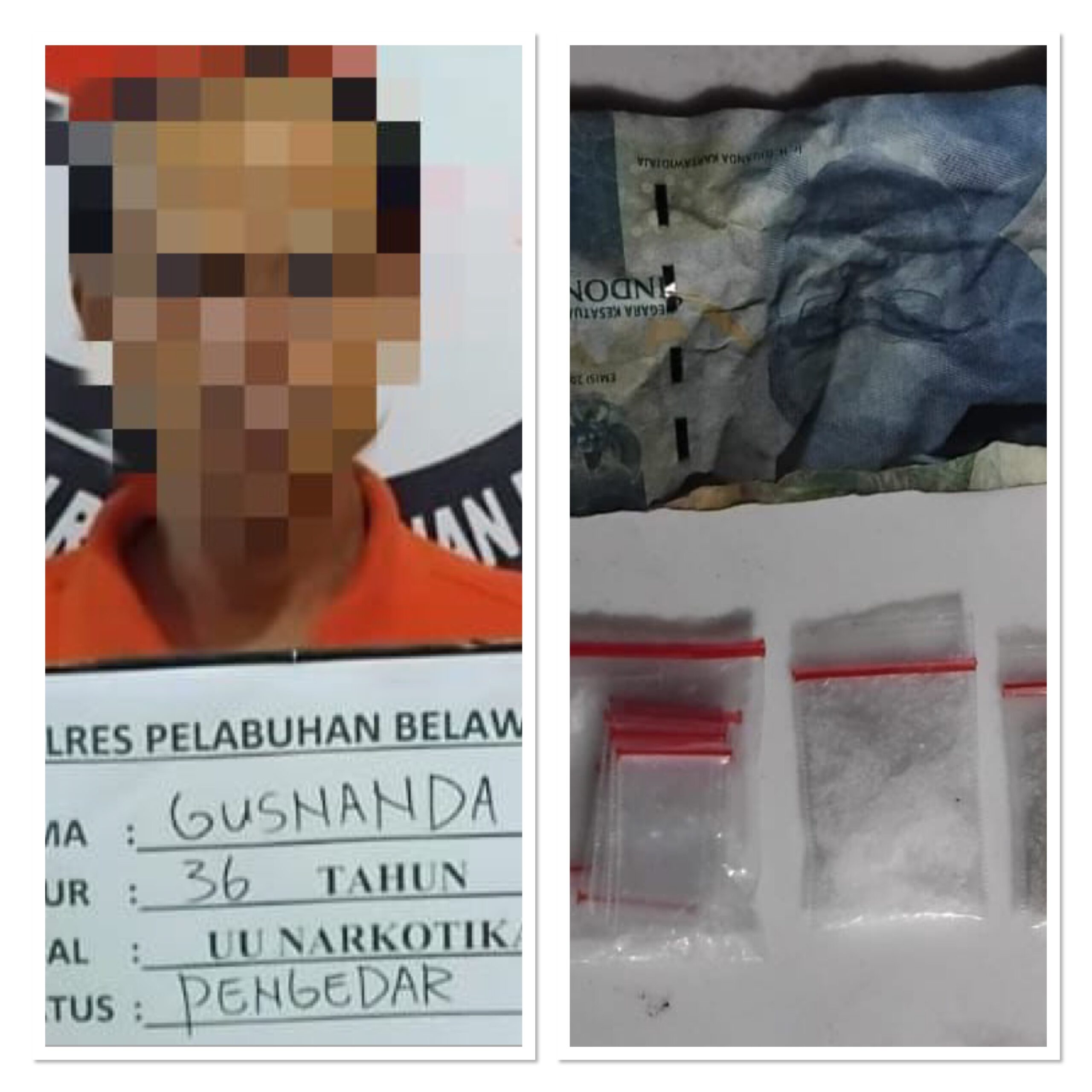 Pengedar Shabu Diciduk Sat Narkoba Polres Pelabuhan Belawan Saat Menunggu Pembeli*