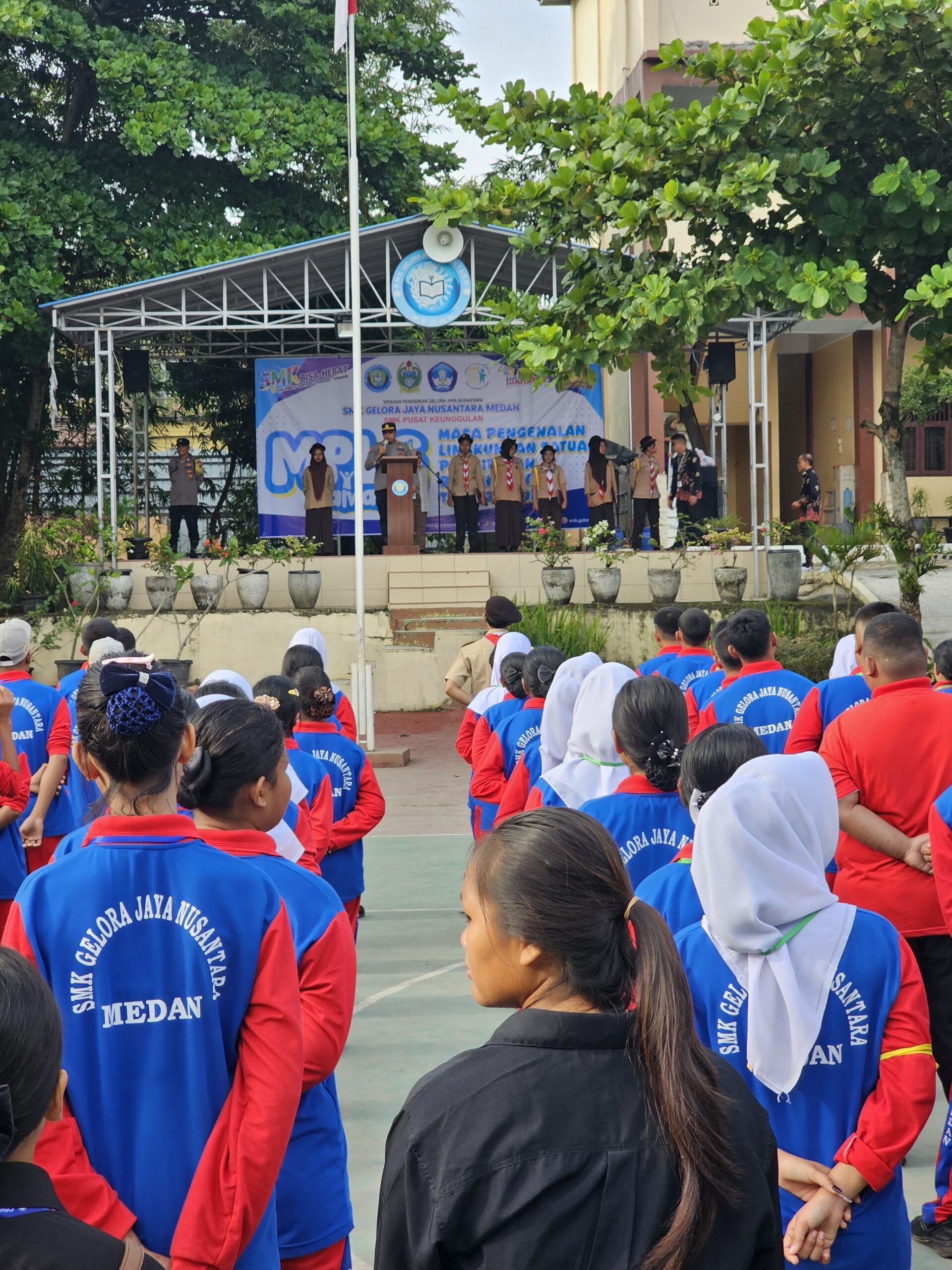 Kapolsek Medan Tuntungan Police Go To School di Sekolah SMK GELORA JAYA NUSANTARA MEDAN Kel. Ladang Bambu Wilayah Hukum Polsek Medan Tuntungan