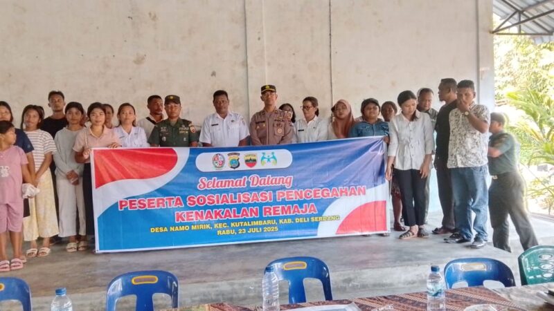 Sosialisasi pencegahan kenakalan remaja,Desa Namo mirik.