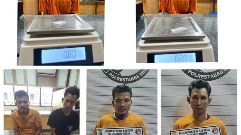 Polisi Sergap Dua Orang Pengedar Sabu di Jalan Meteorologi, Kecamatan Percut Sei Tuan