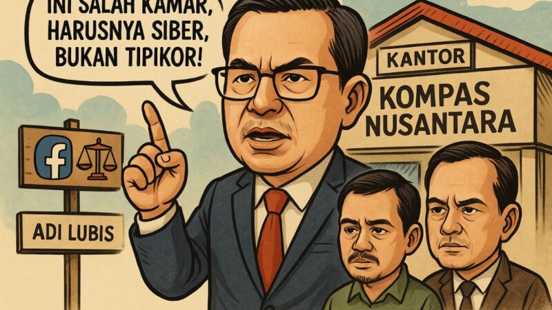 Ketua TKN Kompas Nusantara Adi Lubis: “Kasus Ini Harusnya Ditangani Siber, Bukan Tipikor! Ini Salah Kamar!”