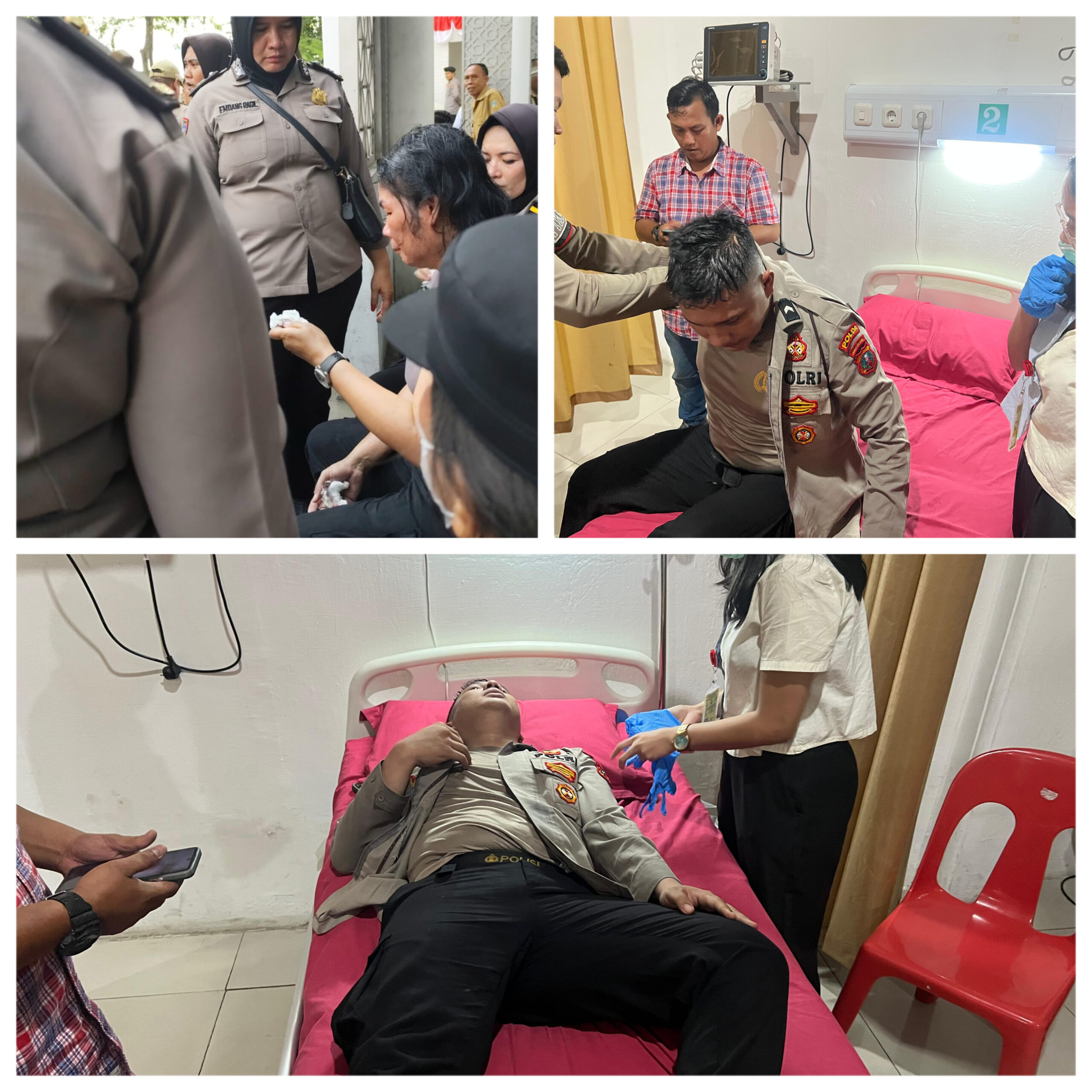 Saat Pengamanan Aksi Unjuk Rasa Puluhan Personil Polisi Mengalami Luka 