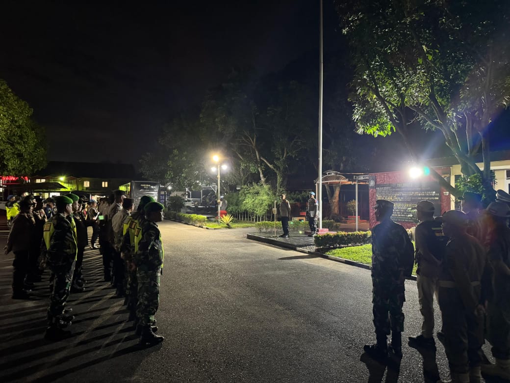 Polres Binjai Gelar Patroli Skala Besar (KRYD) Bersama TNI & Satpol PP