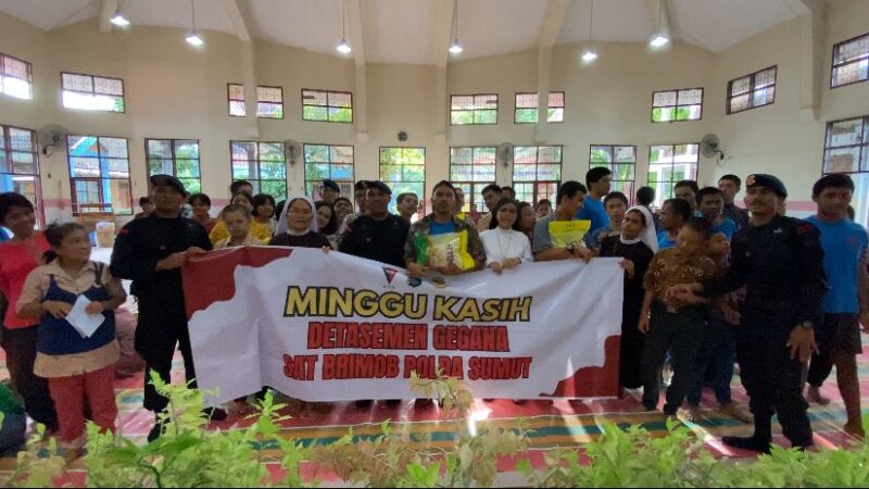 Minggu Kasih: Sentuhan Humanis Brimob Polda Sumut Hadirkan Senyum di Panti Asuhan