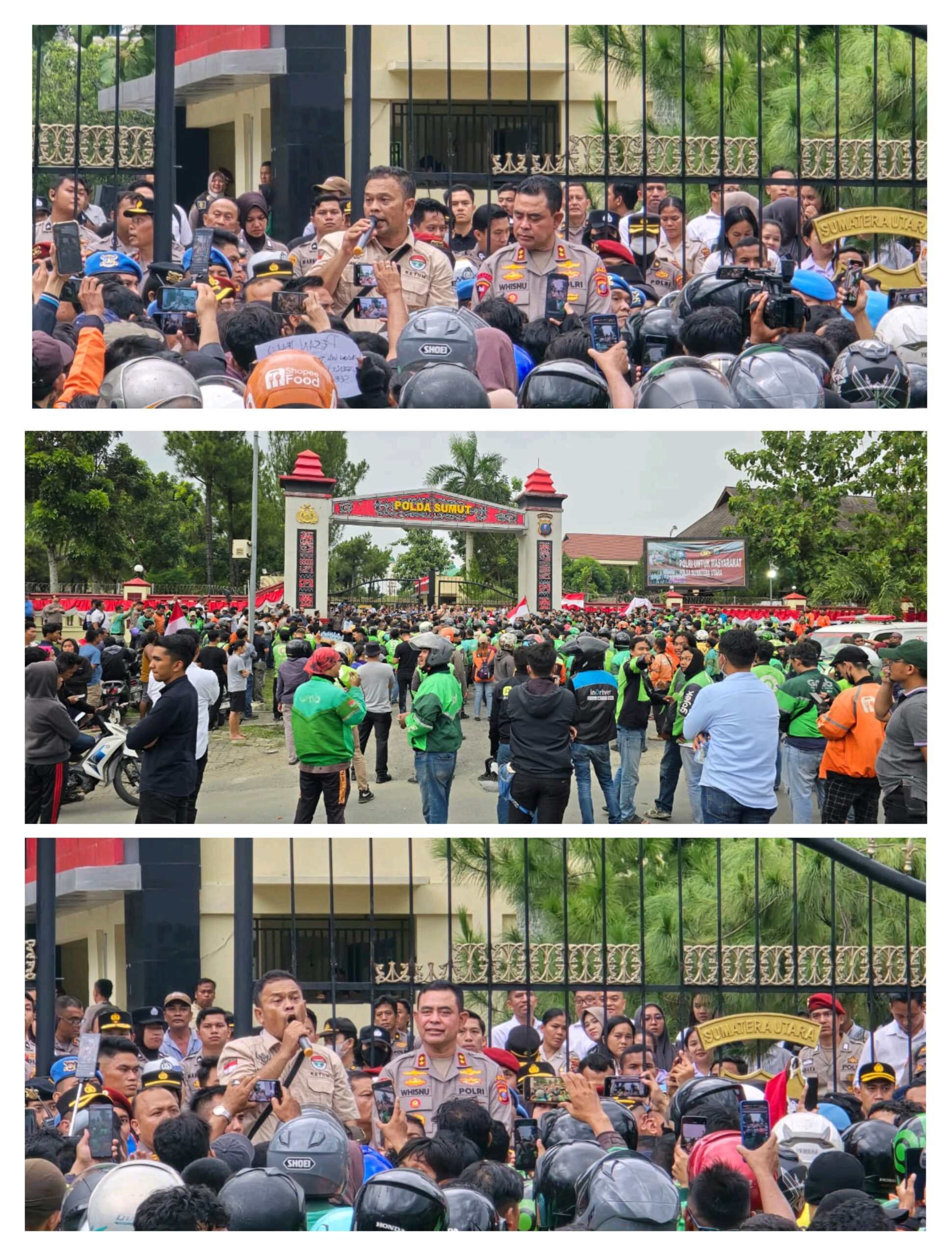 Godams Gelar Aksi Solidaritas, Kapoldasu Temui Massa
