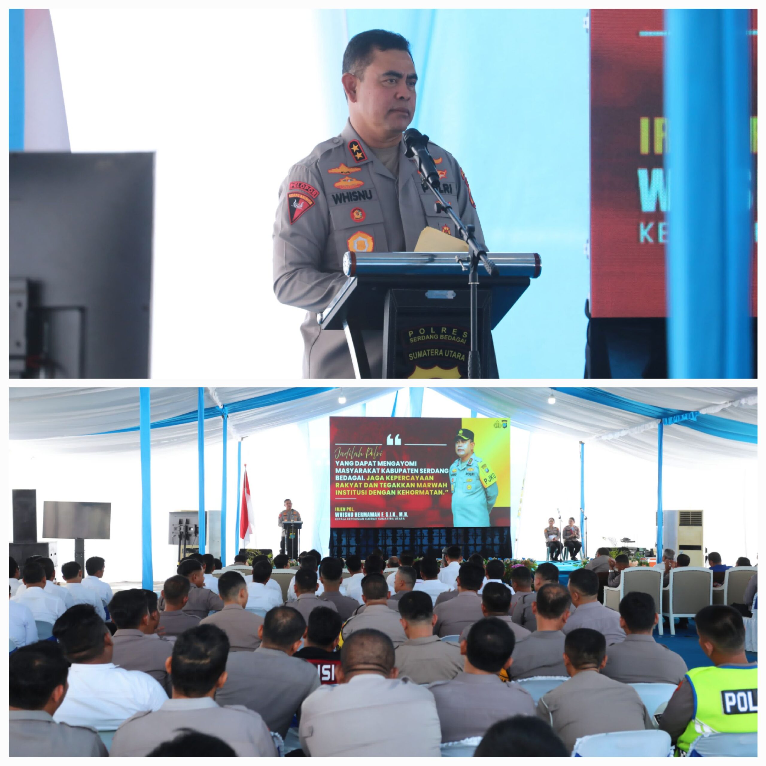 Kapolda Sumut Tekankan Tiga Poin Kunci di Polres Sergai: Profesional, Reformis, dan Melayani