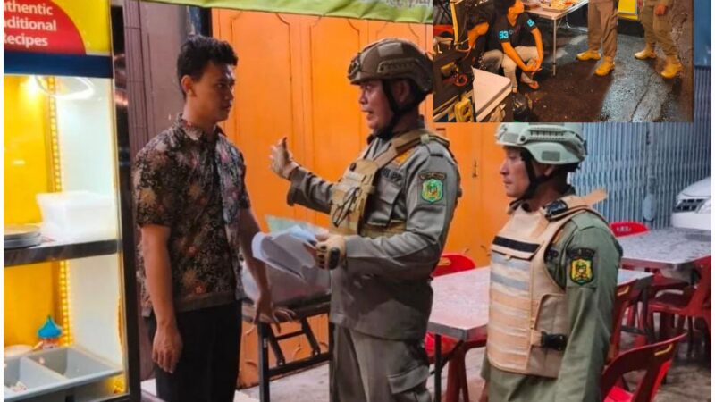 Tertibkan Kawasan Gatsu, Satpol PP Medan Minta PK5 Angkringan Bongkar Lapak Sendiri