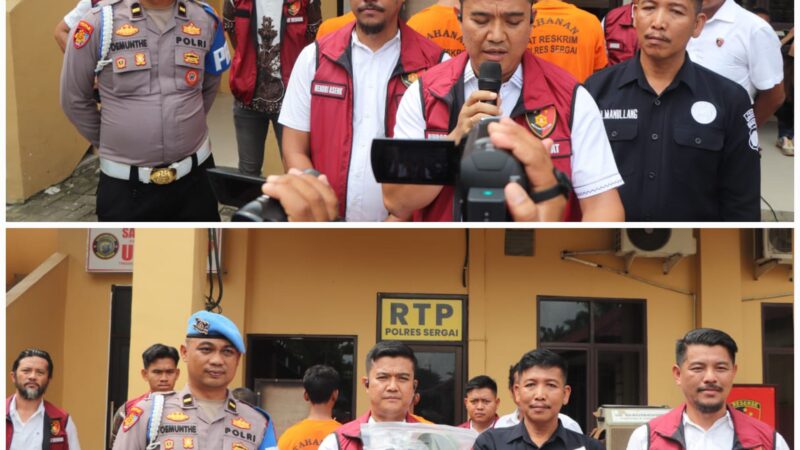 Dua Kasus Curat Terbongkar Sekaligus, Sat Reskrim Polres Sergai Ringkus Para Pelaku Tanpa Jeda