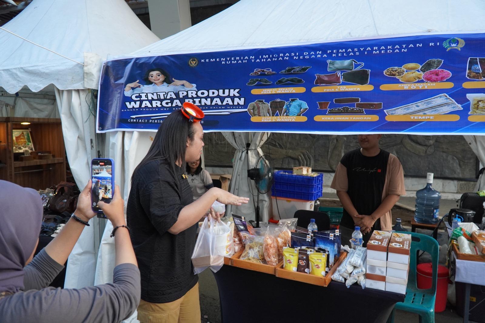 Warga Binaan Rutan Kelas I Medan Tampilkan Karya Kreatif di Event “Sumut Vibes 2025”