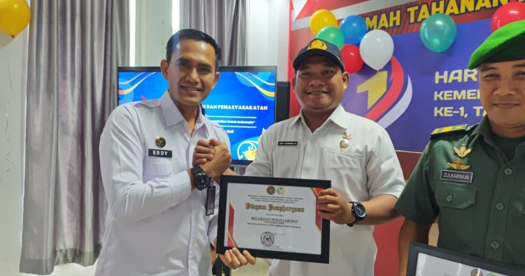 Apresiasi Sinergi, Rutan Labuhan Deli Beri Penghargaan Khusus ke Kecamatan Medan Labuhan