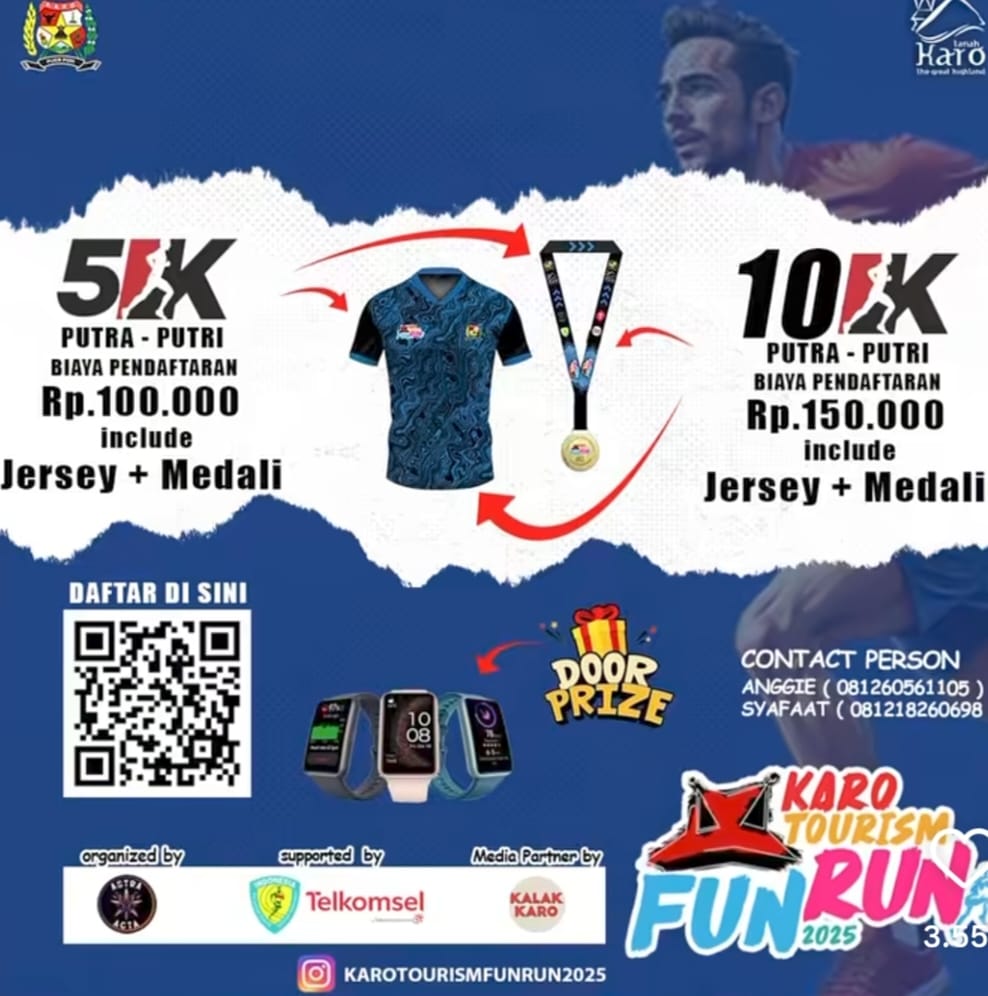 Lari Sambil Wisata! Karo Tourism Fun Run 2025 Resmi Dibuka, Tantang Diri di Rute 5K dan 10K