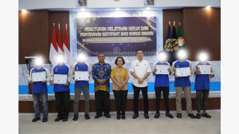 Pelatihan Resmi Ditutup, Warga Binaan Rutan Kelas I Medan Punya Modal Skill untuk Bersaing di Dunia Kerja