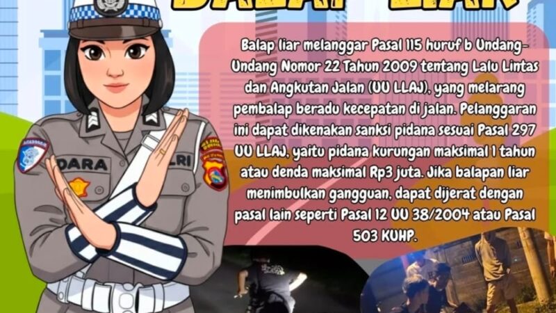 Demi Keselamatan Bersama, Satlantas Polrestabes Medan Tindak Tegas Aksi Balap Liar yang Resahkan Warga