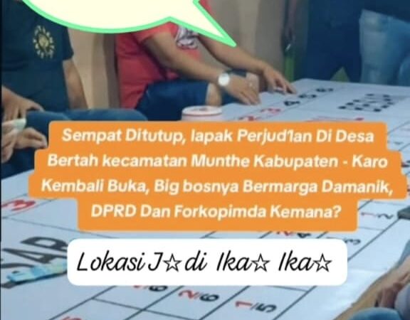 Warga Kecewa Berat! Lapak Judi Desa Bertah Buka Lagi, Aparat Dinilai Masuk Angin