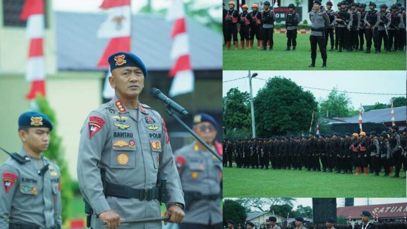 Garda Terdepan Sumut! Dansat Brimob Pimpin Apel Siaga dan Serahkan Penghargaan Prestasi Nasional