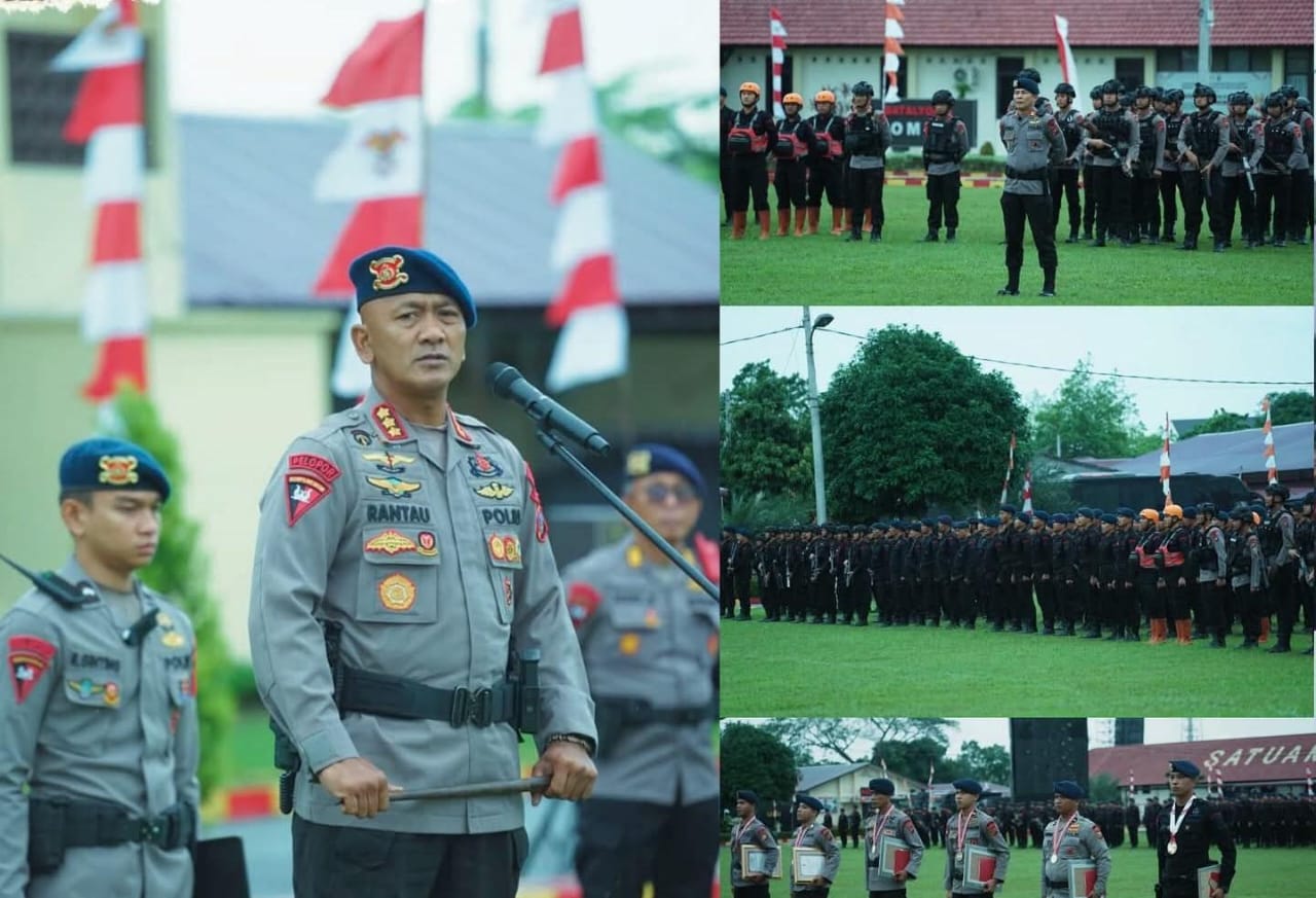 Garda Terdepan Sumut! Dansat Brimob Pimpin Apel Siaga dan Serahkan Penghargaan Prestasi Nasional