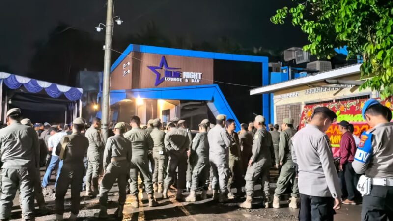 Diduga Bermasalah, THM Blue Night Resmi Ditutup Sinergi Aparat Gabungan
