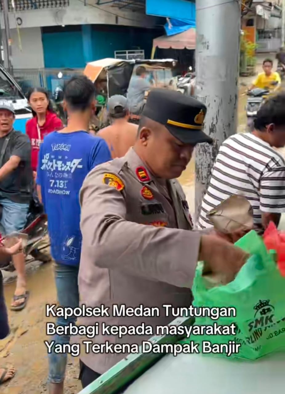 Gerak Cepat Polsek Medan Tuntungan: Iptu Syawal Sitepu Distribusikan Bantuan Darurat
