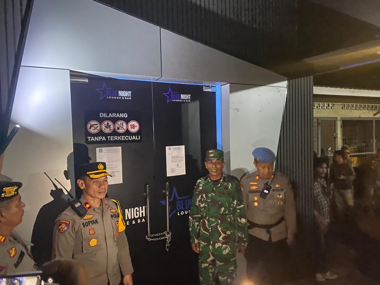 Operasi Gabungan: Polres Binjai dan Pemkab Langkat Tertibkan Grand Opening Blue Night Lounge dan Bar