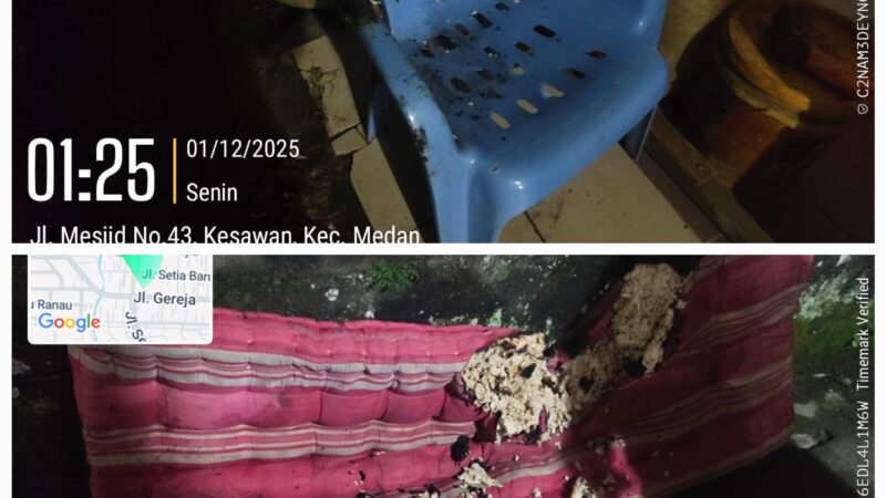 Polisi Turun Tangan Selidiki Insiden Pembakaran Berulang di Rumah Wartawan Medan Barat