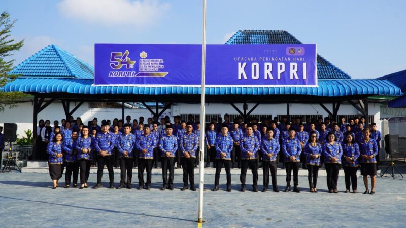 Peringati Hari Jadi KORPRI ke-54, Jajaran Rutan Kelas I Medan Laksanakan Upacara Bendera