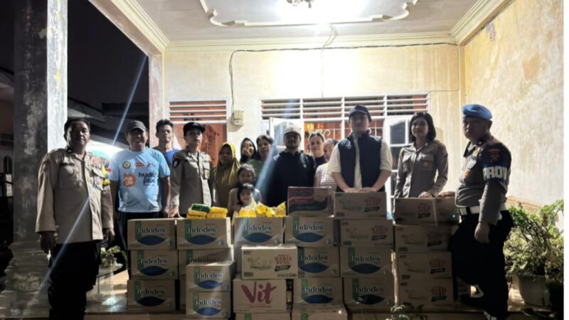 Polrestabes Medan Salurkan Bantuan Logistik untuk Korban Banjir di Kelurahan Mangga