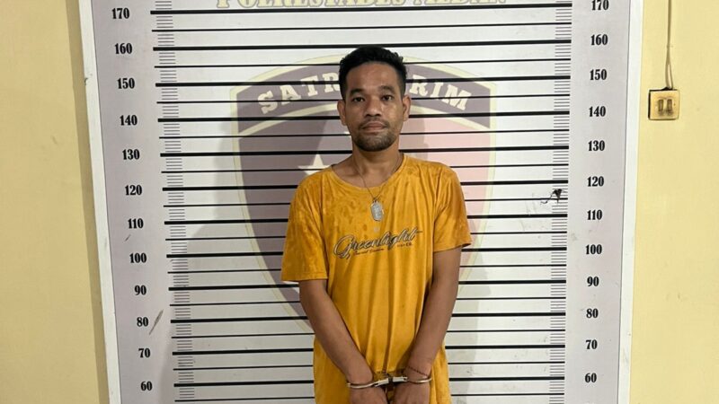 Unit Res Medan Timur Kerja Cepat Tindak Pidana Narkotika Pelaku di kawasan Jalan Masjid Taufik, Kelurahan Tegal