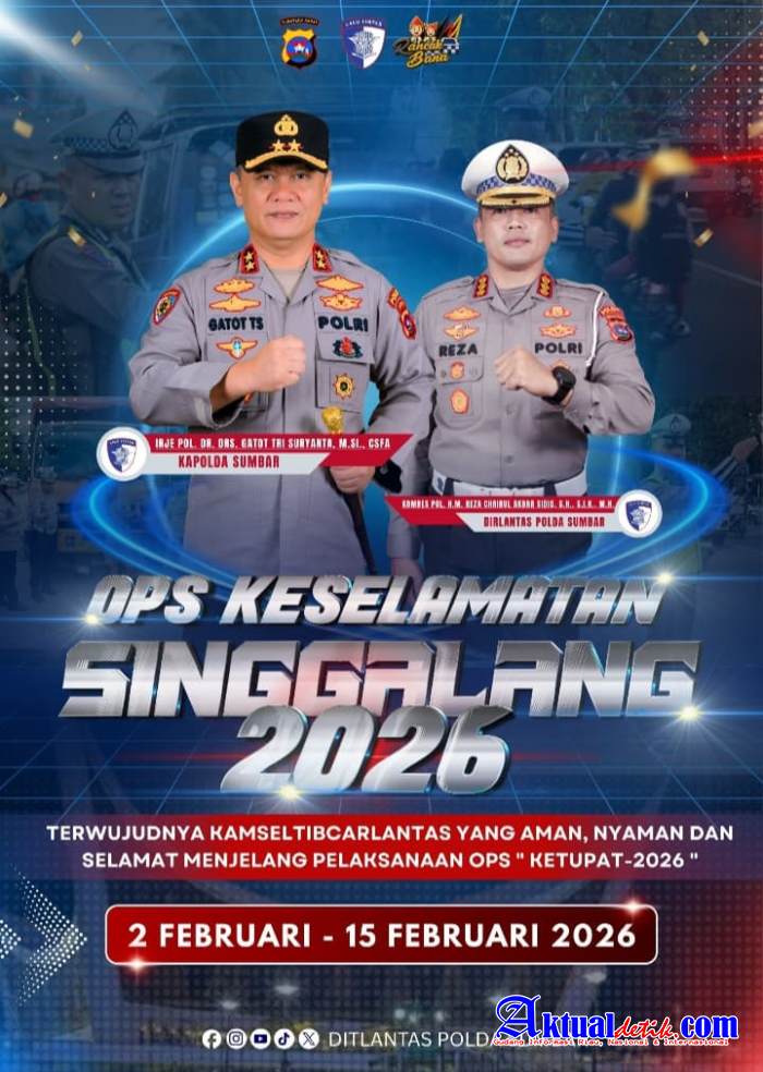Ditlantas Polda Sumbar Jadwalkan Operasi Keselamatan Singgalang 2026 Selama 14 Hari