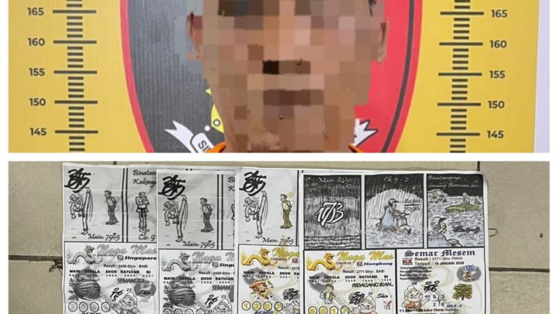 Buka Judi Tebak Angka Jenis Hongkong, Pria 42 Tahun Bermalam di Sat Reskrim Polres Sergai