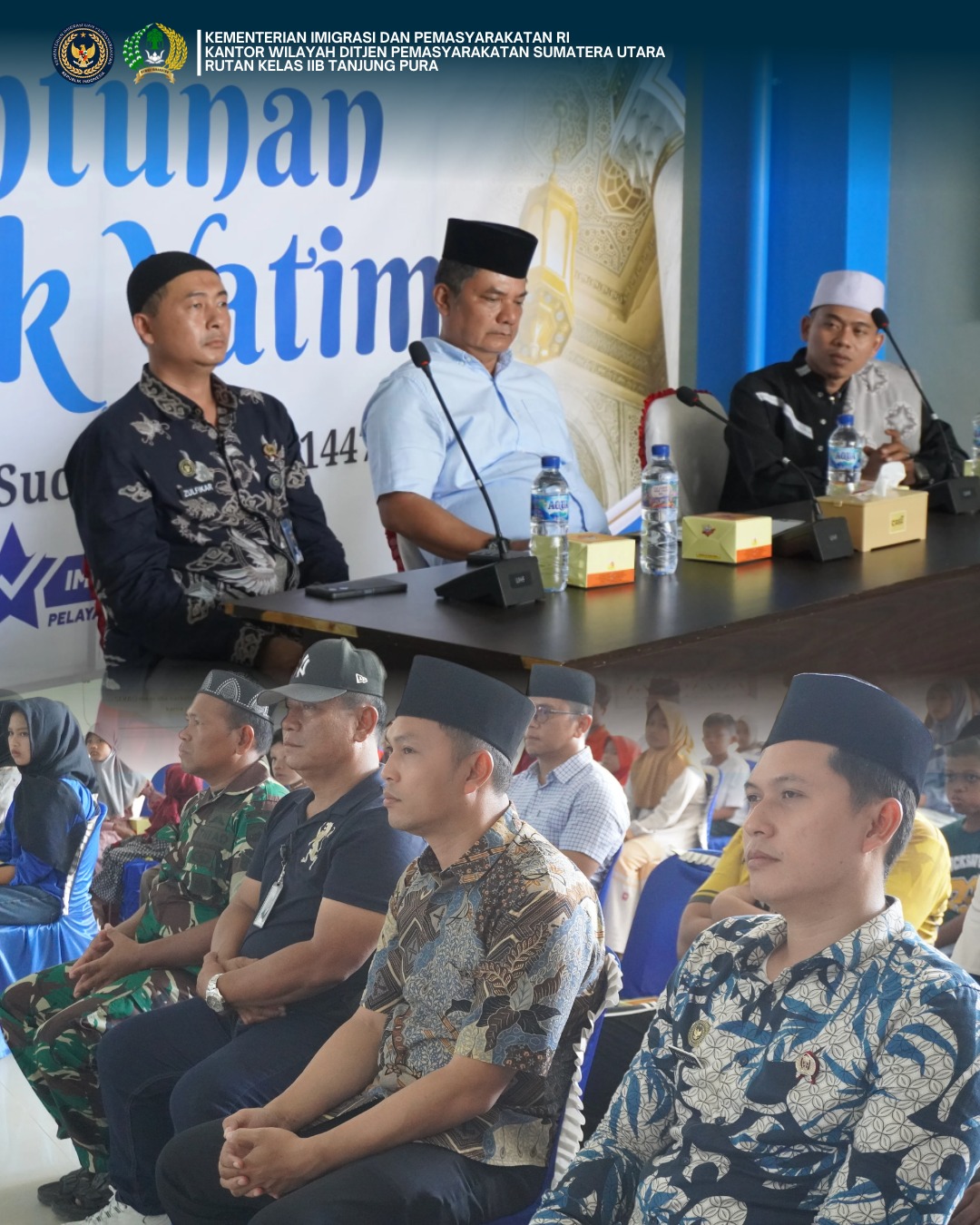 Sinergi Rutan Tanjung Pura dan Lapas Narkotika Langkat Salurkan Santunan untuk 50 Anak Yatim