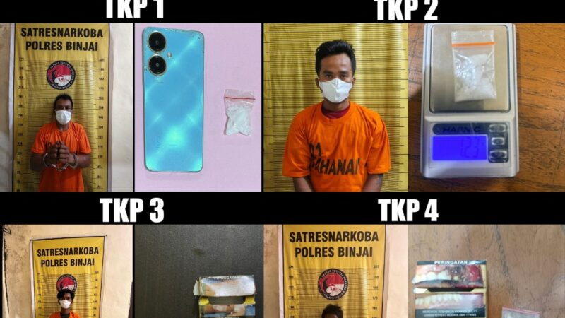 Dalam Sepekan, 6 (enam) Pengedar Narkoba diringkus Polres Binjai