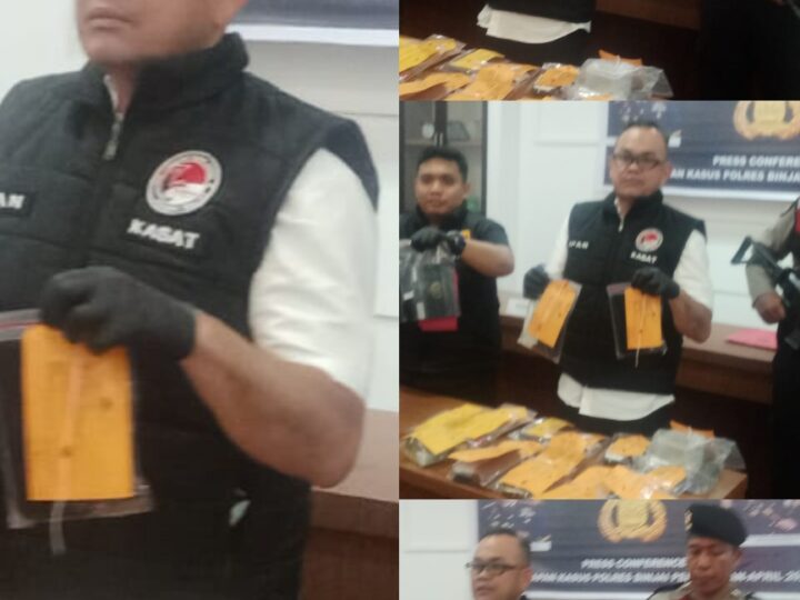 Polres Binjai Ungkap 82 Kasus Narkoba dan 24 Kasus Kejahatan Jalanan