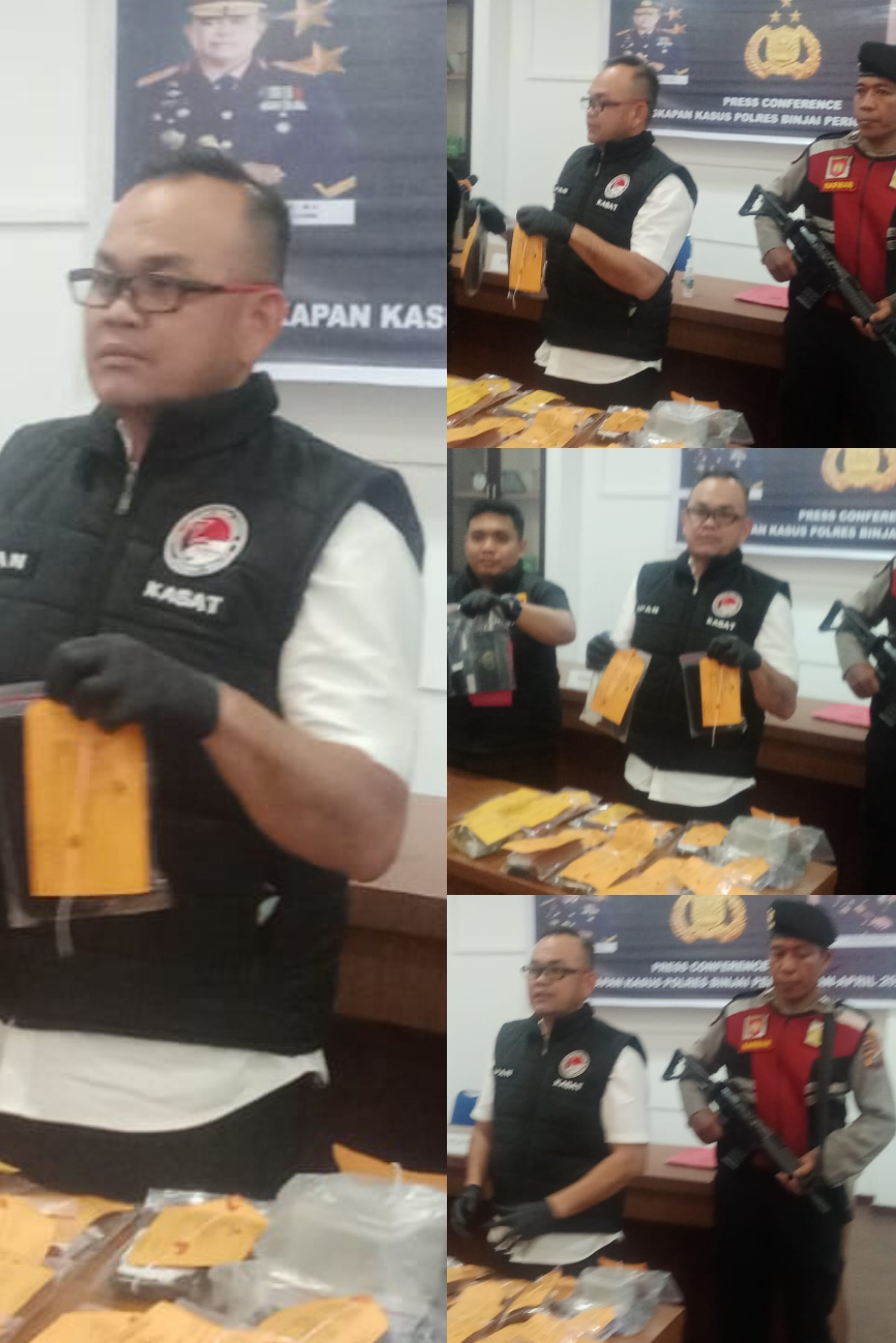 Polres Binjai Ungkap 82 Kasus Narkoba dan 24 Kasus Kejahatan Jalanan