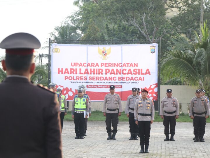 Polres Sergai Gelar Upacara Hari Lahir Pancasila 2026, Teguhkan Semangat Persatuan dan Kebangsaan