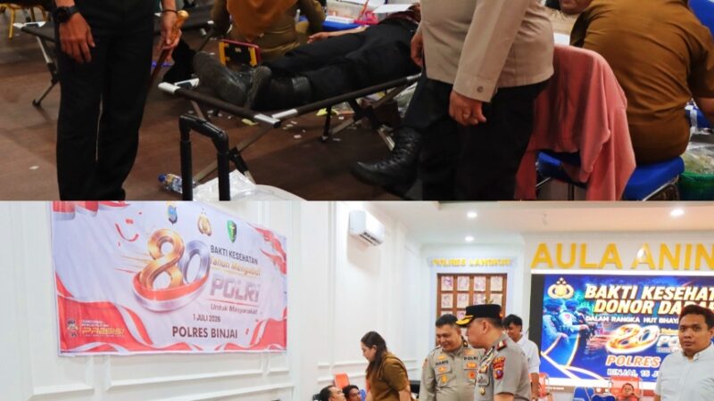 Menyambut Hari Bhayangkara ke-80 Tahun 2026, Polres Binjai Melaksanakan Bakti Kesehatan