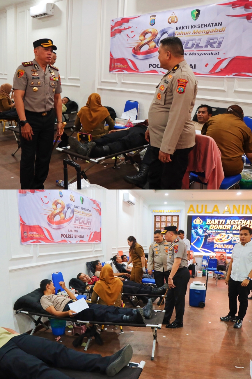 Menyambut Hari Bhayangkara ke-80 Tahun 2026, Polres Binjai Melaksanakan Bakti Kesehatan